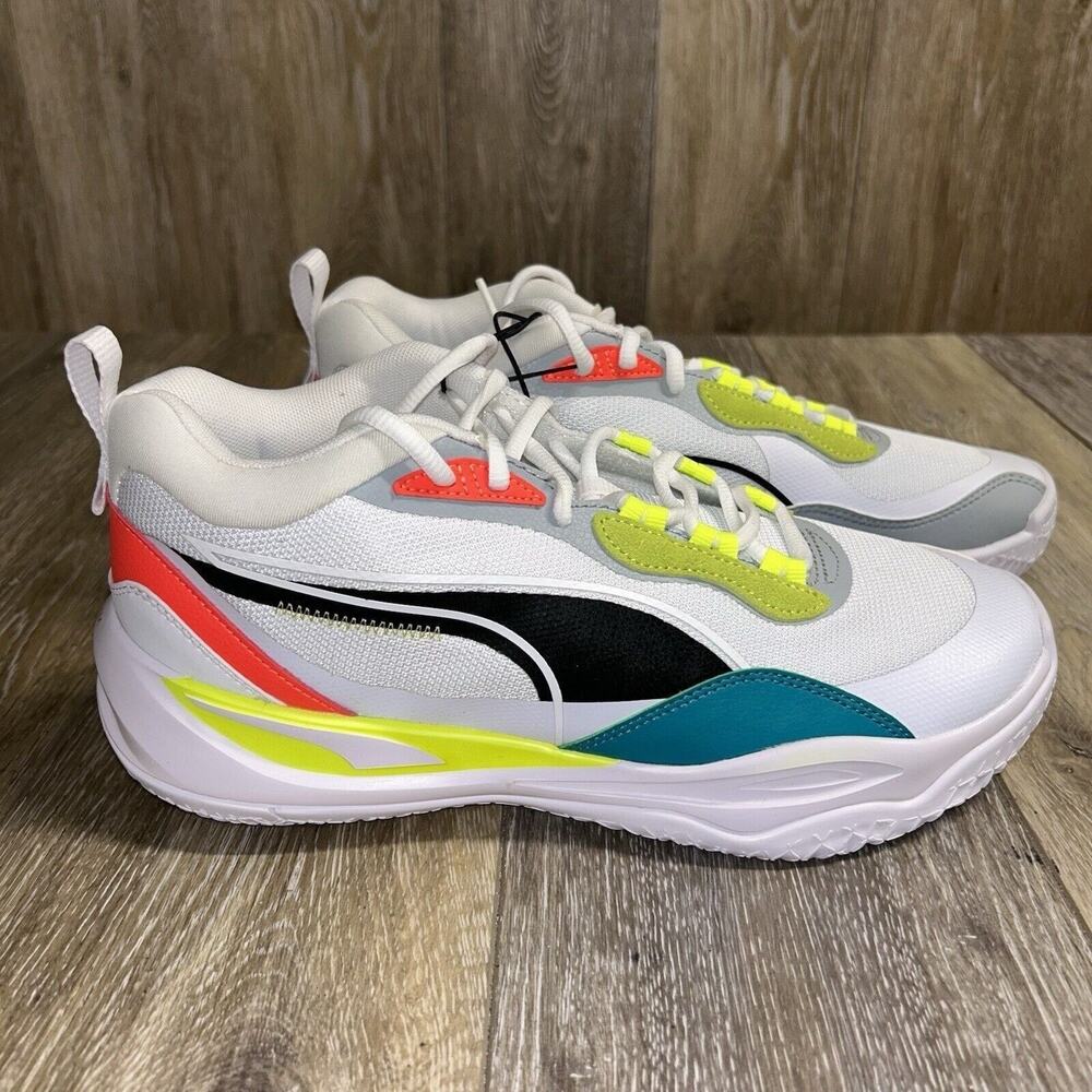 NEW Puma 37757202 Mens US Size 11.5 Playmaker Pro Basketball Sneaker Shoes White